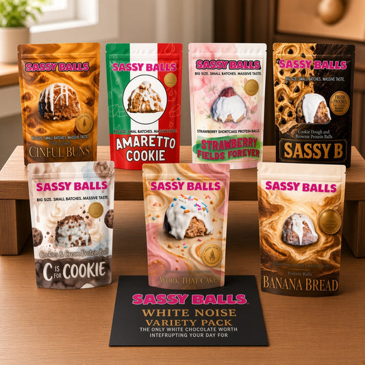 White noise variety pack 7 flavors in packaging