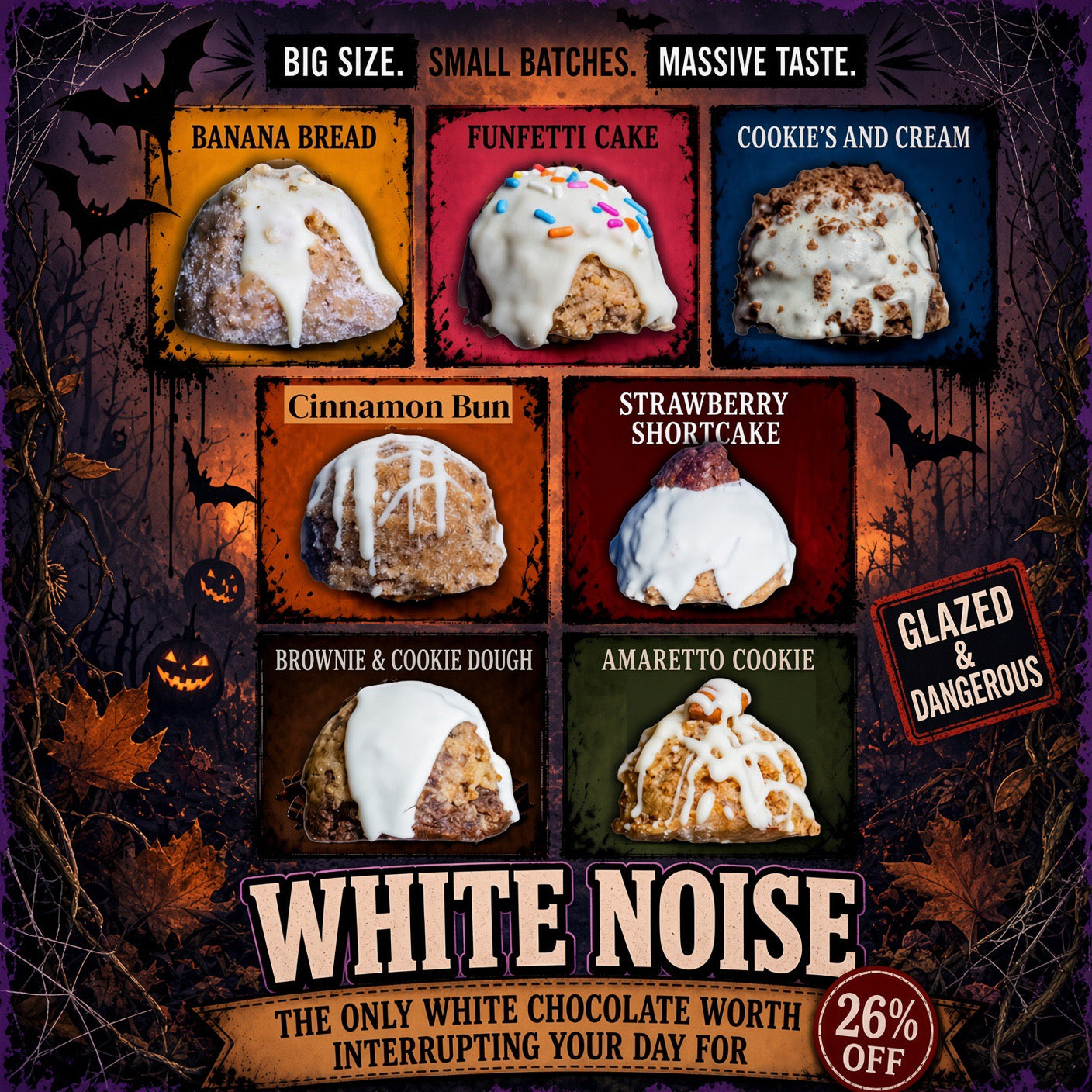 White Noise | White Chocolate Variety Pack – 14 Protein Balls