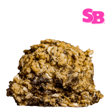 Load image into Gallery viewer, Oatmeal raisin–inspired protein ball with visible oat texture.