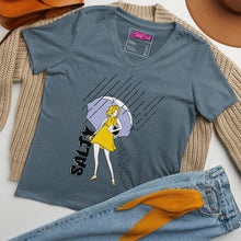 Load image into Gallery viewer, Women’s Relaxed V-Neck T-Shirt - “Salty”