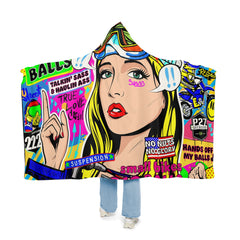 Blanket Hoodie, Moto Pop Art