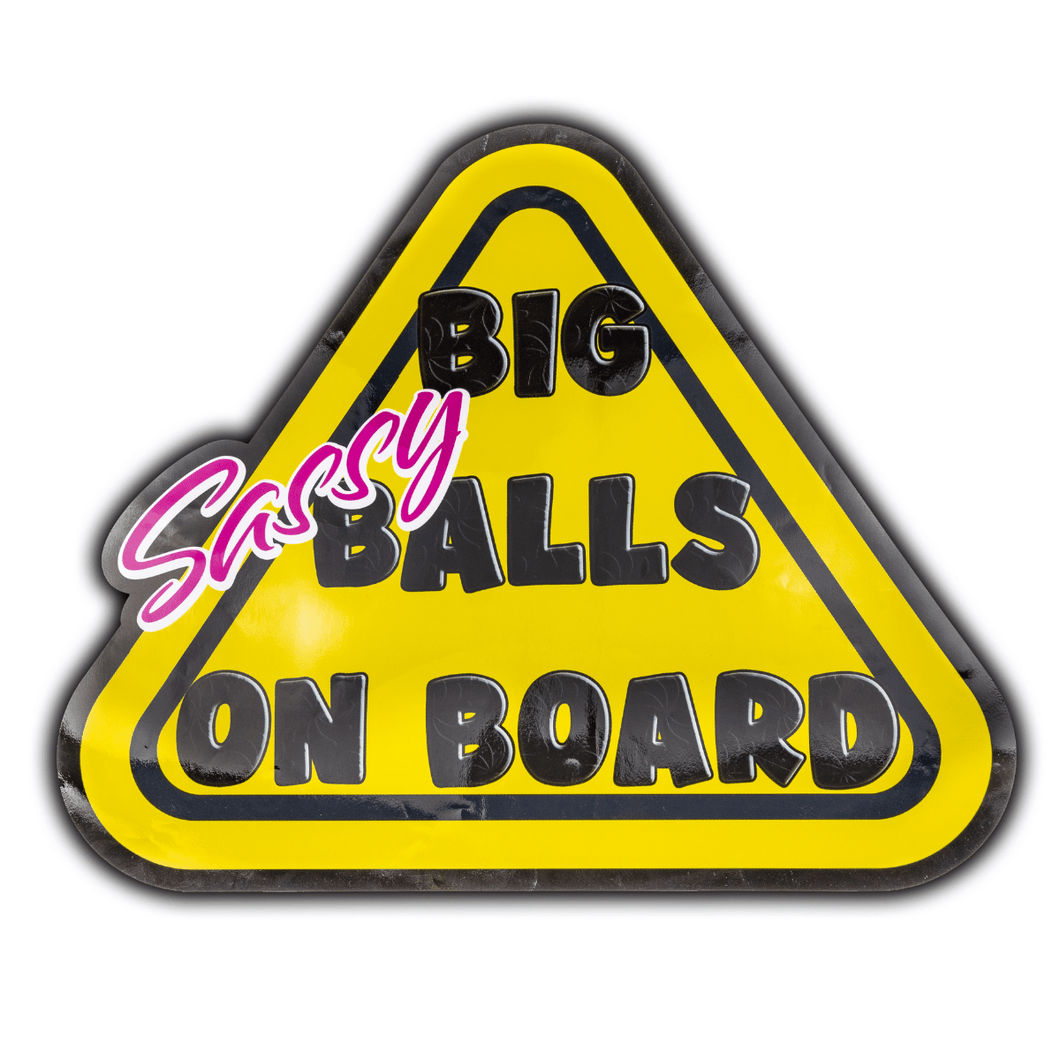 Sticker CAUTION BIG BALLS ON BOARD