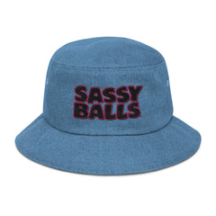 Denim Bucket Hat Sassy Balls