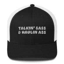 Load image into Gallery viewer, Snap Back Trucker Cap Talkin&#39; Sass
