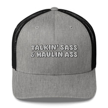 Load image into Gallery viewer, Snap Back Trucker Cap Talkin&#39; Sass
