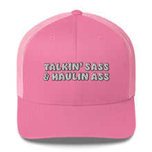 Load image into Gallery viewer, Snap Back Trucker Cap Talkin&#39; Sass
