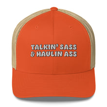 Load image into Gallery viewer, Snap Back Trucker Cap Talkin&#39; Sass
