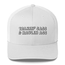 Load image into Gallery viewer, Snap Back Trucker Cap Talkin&#39; Sass
