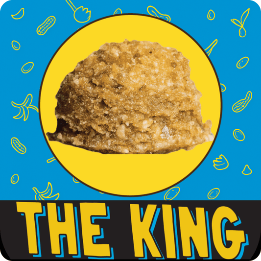 The King Energy Bites savagely cut open revealing that stupidly satisfying peanut butter banana & honey combo
