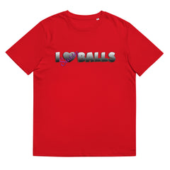 Fitted T I Love Balls